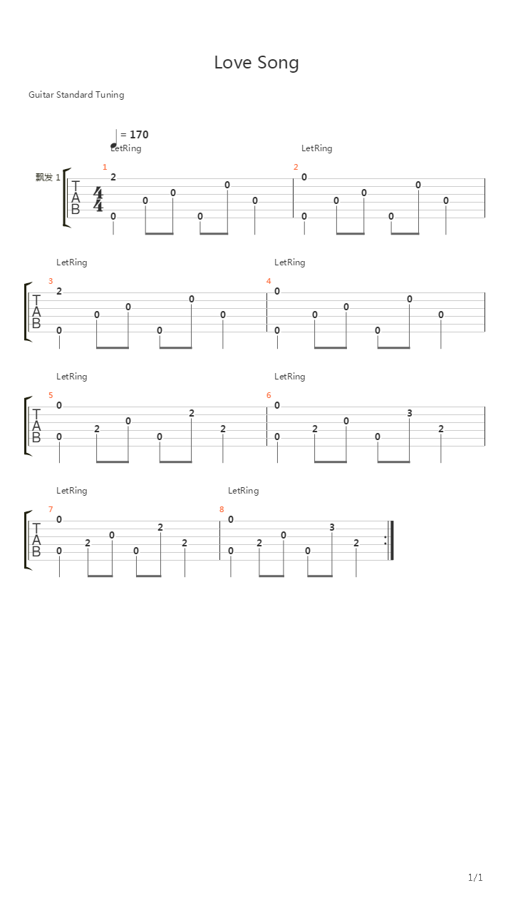 Love Song吉他谱