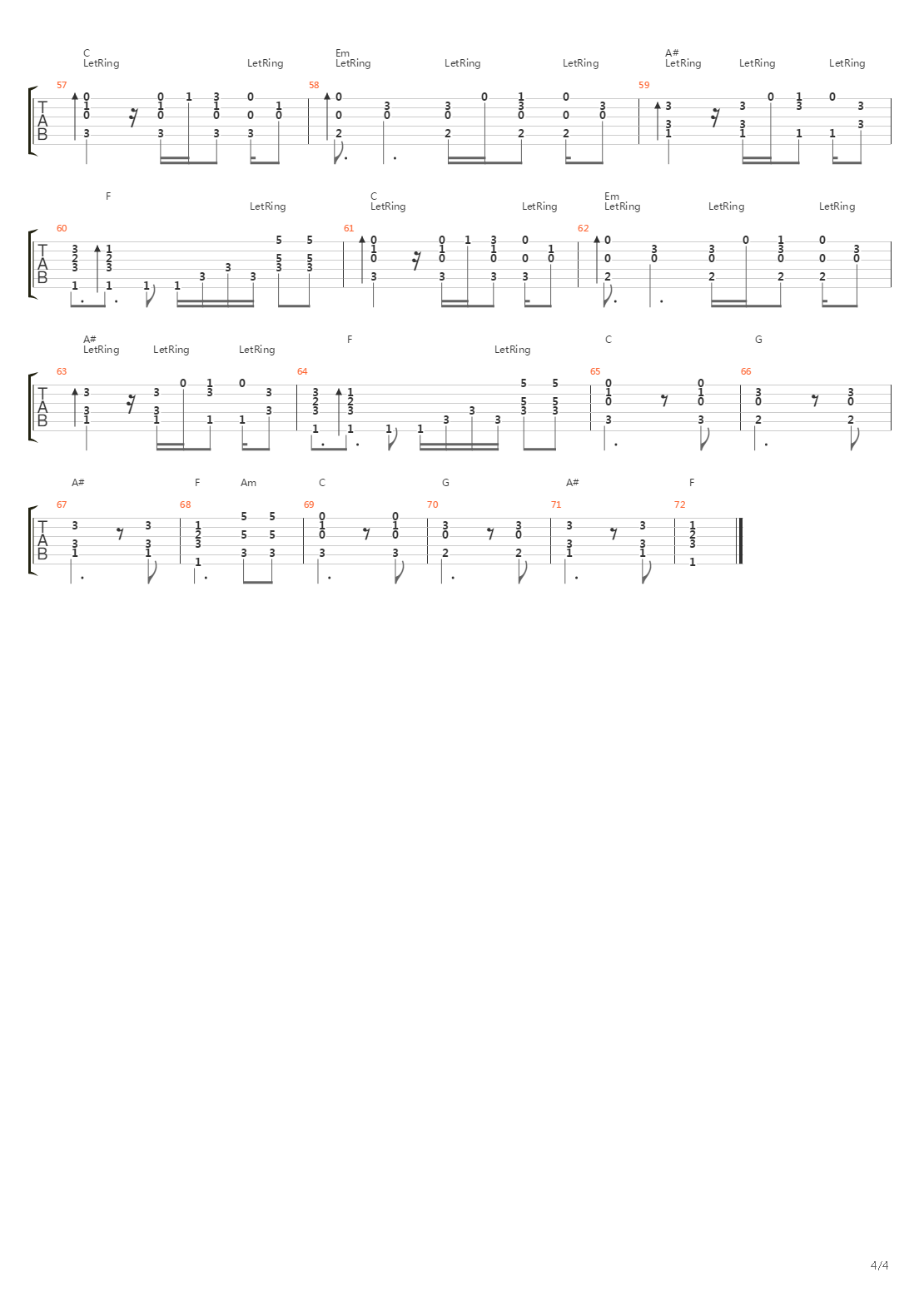 Song For Guy吉他谱