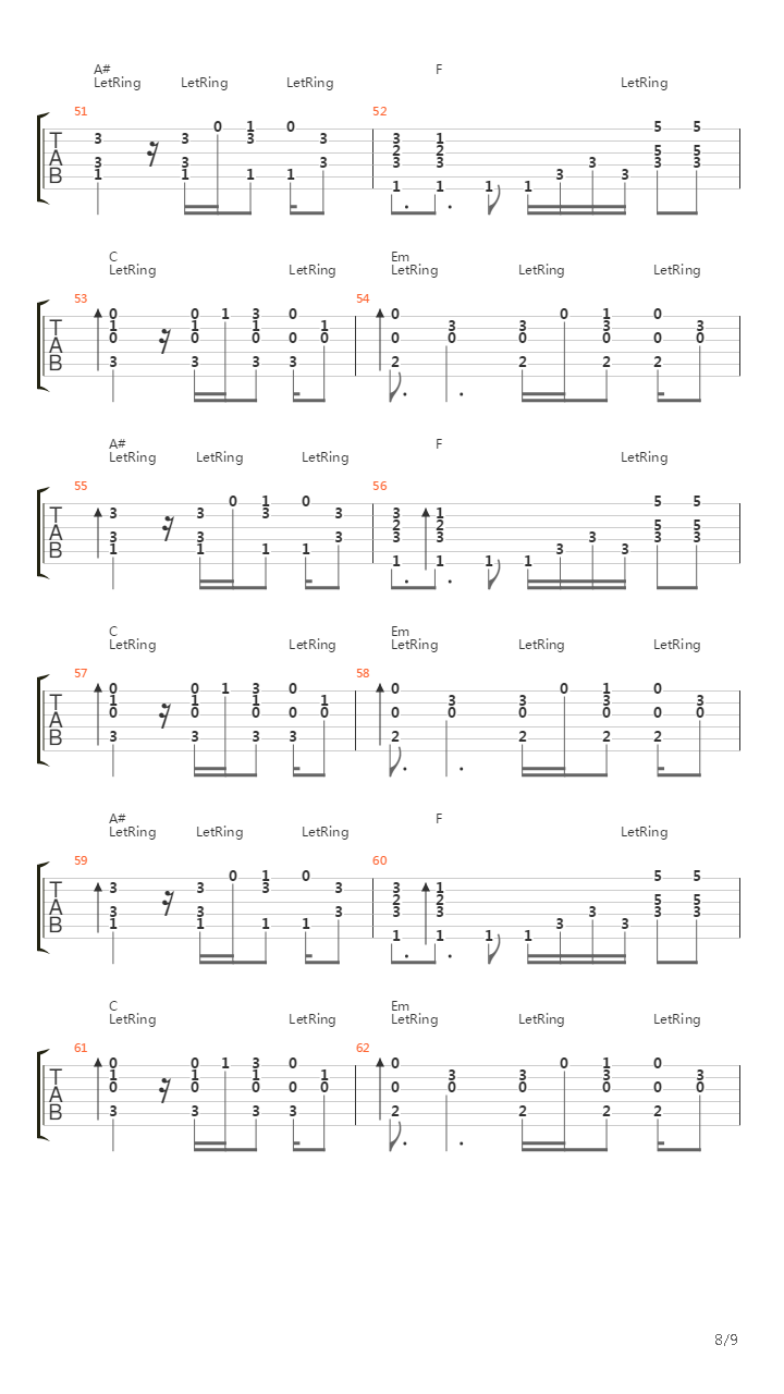 Song For Guy吉他谱