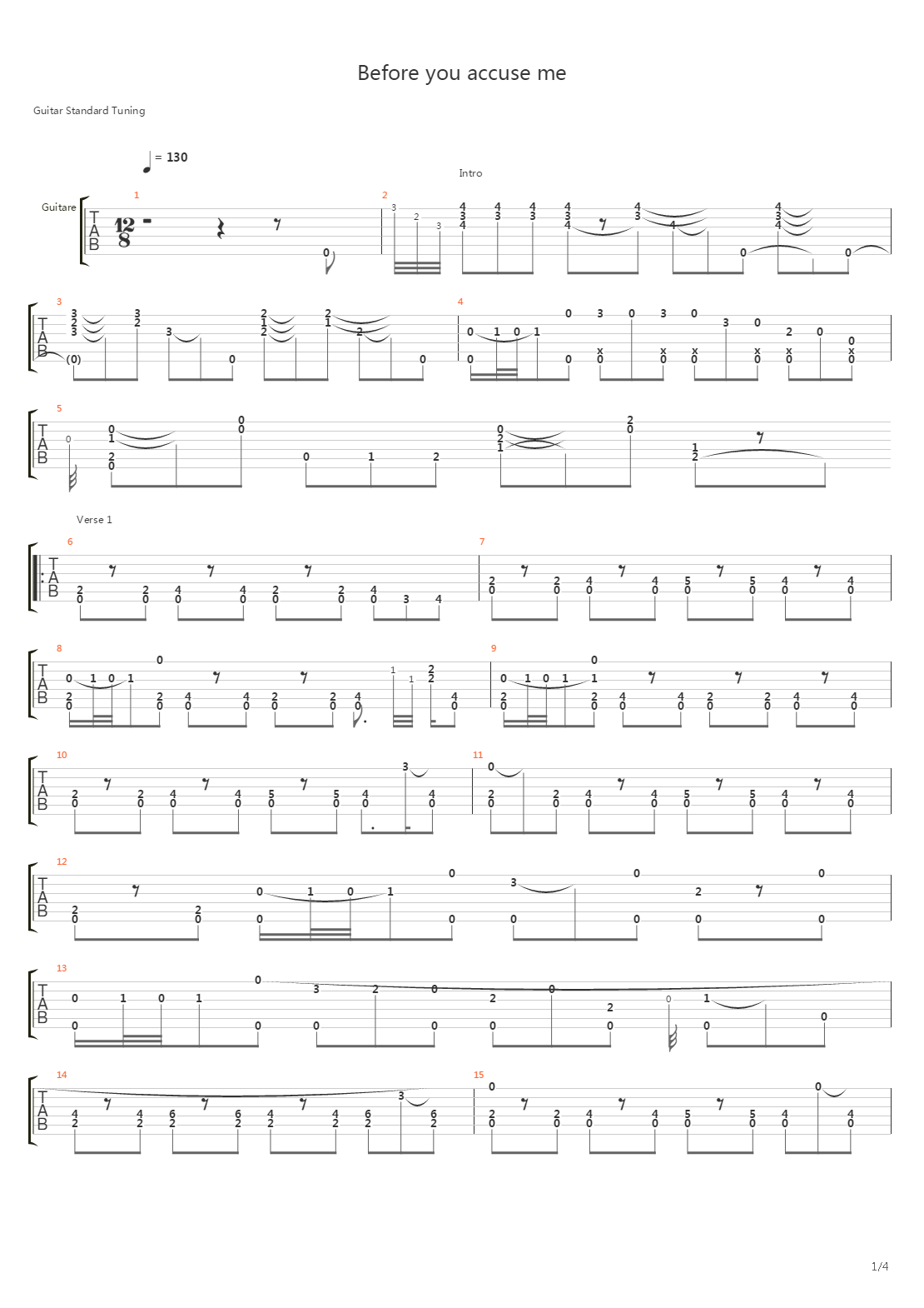 Before You Accuse Me吉他谱