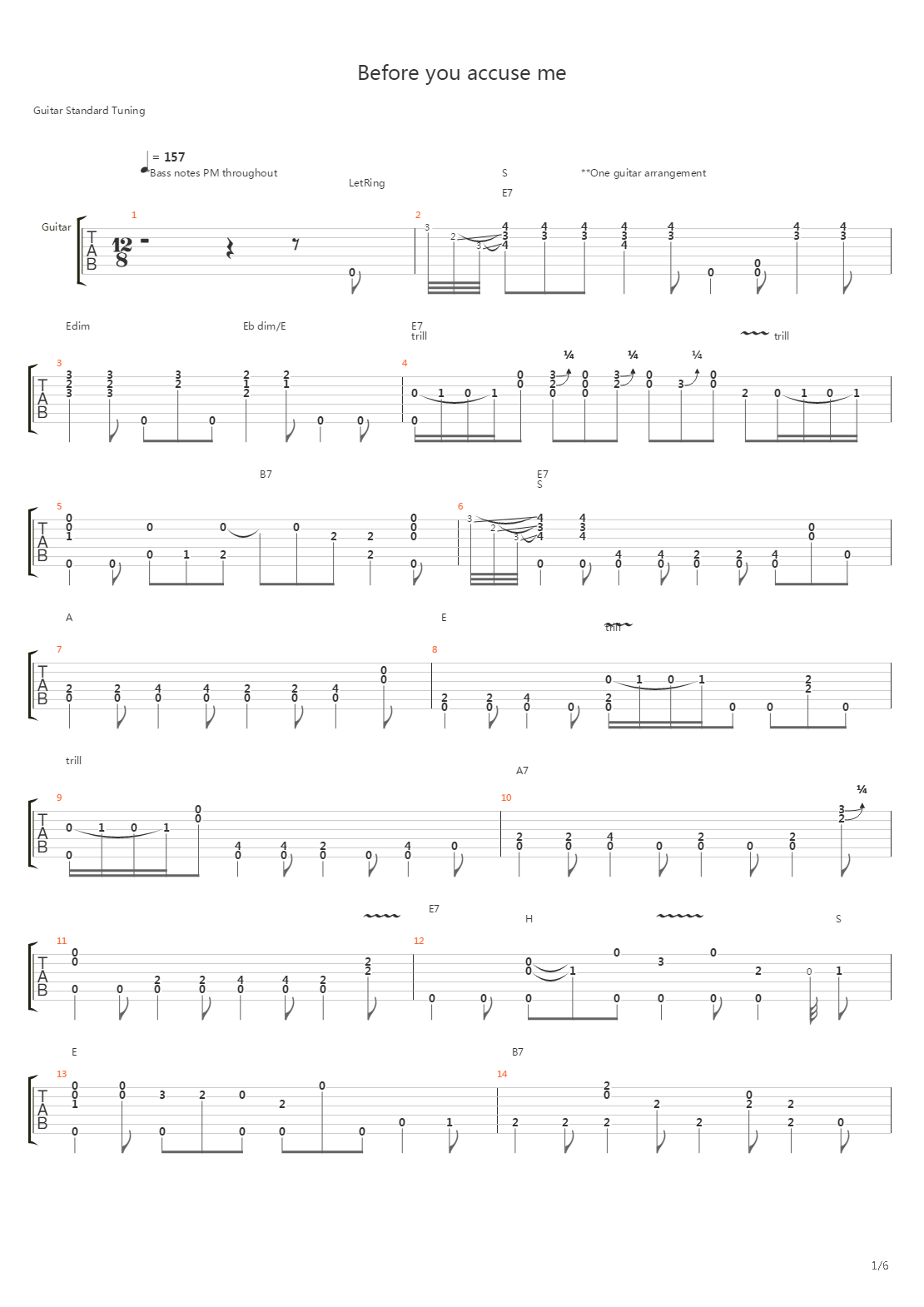 Before You Accuse Me吉他谱