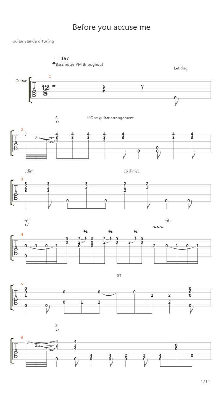 Before You Accuse Me吉他谱