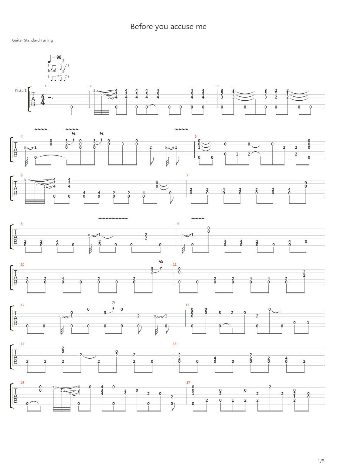 Before You Accuse Me吉他谱