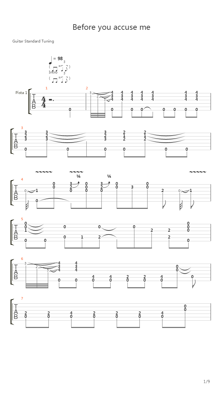 Before You Accuse Me吉他谱