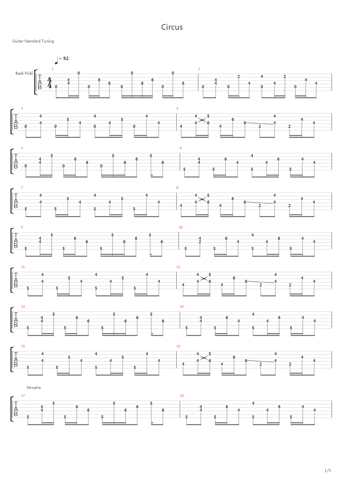 Circus吉他谱