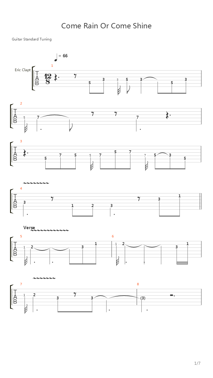 Come Rain Or Come Shine吉他谱