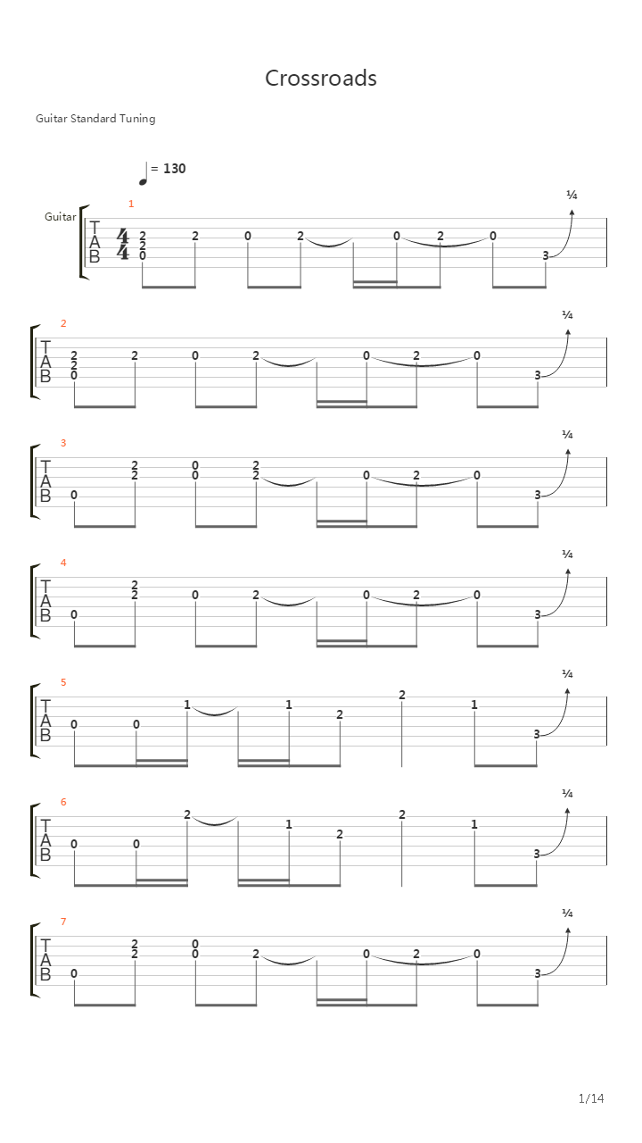 Crossroads吉他谱