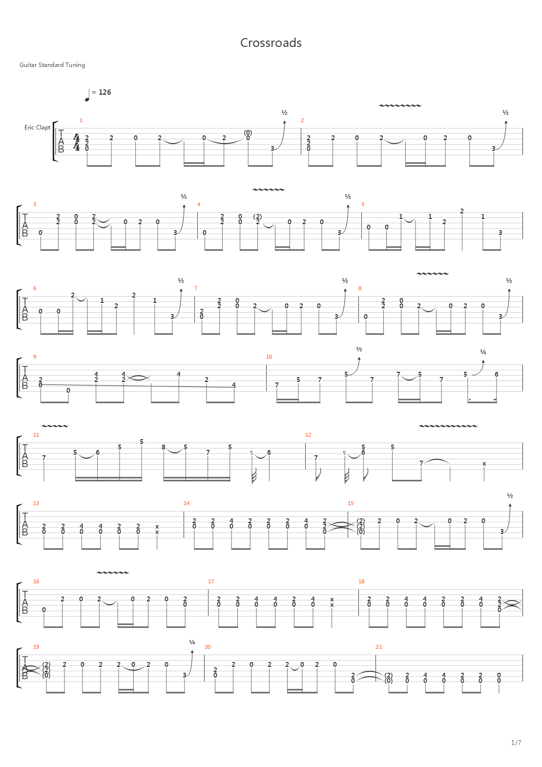 Crossroads吉他谱