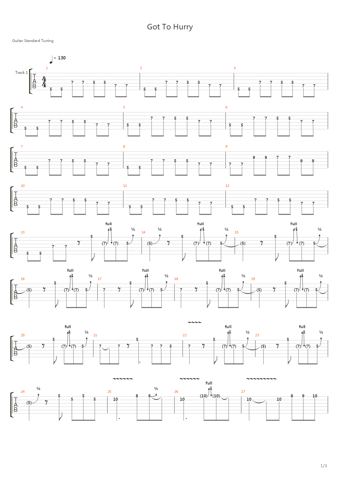 Got To Hurry吉他谱