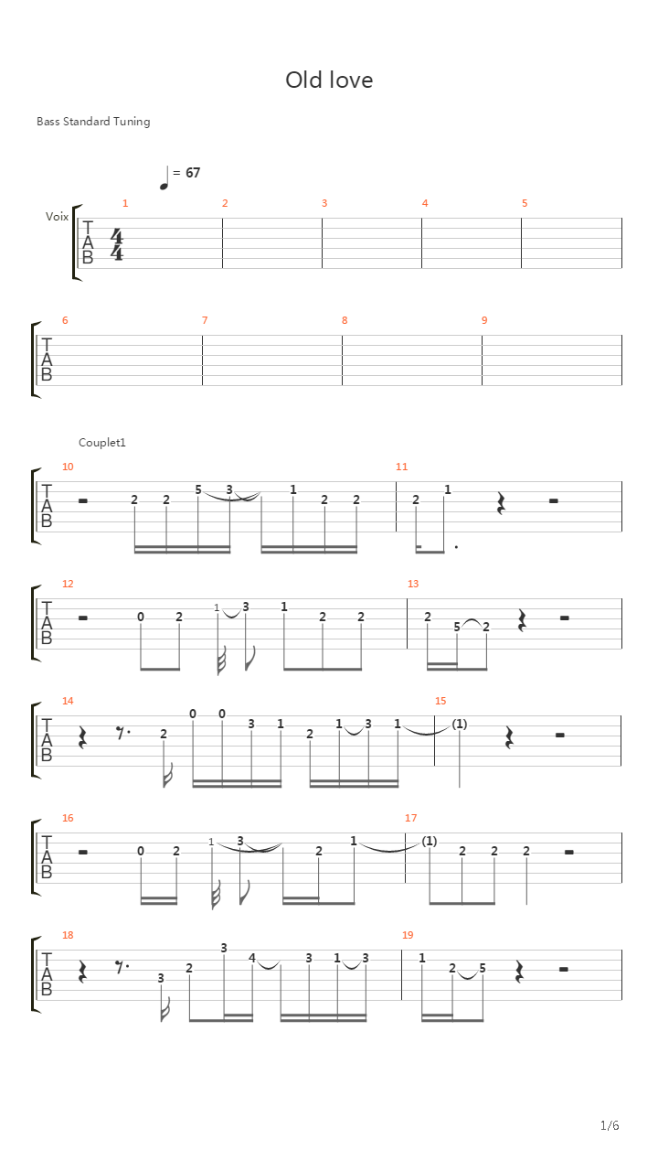 Old Love吉他谱