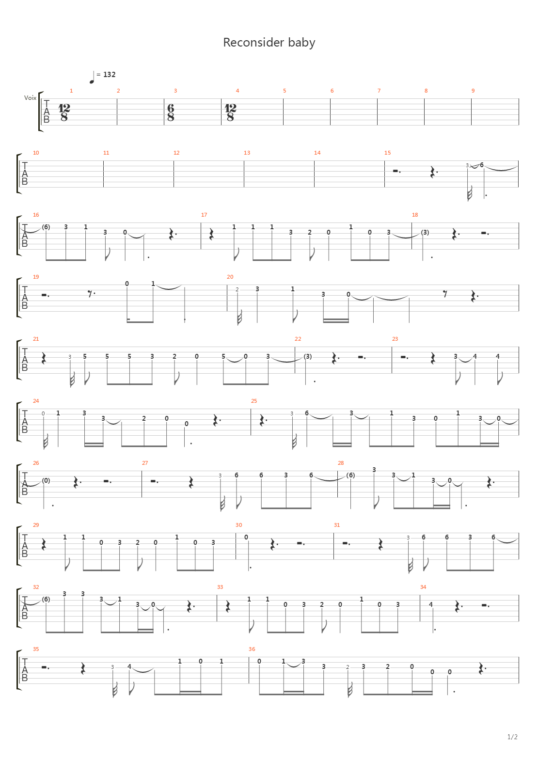 Reconsider Baby吉他谱