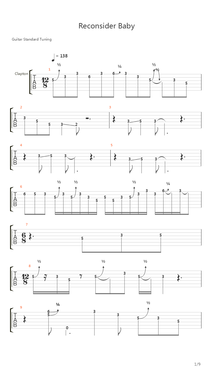 Reconsider Baby吉他谱