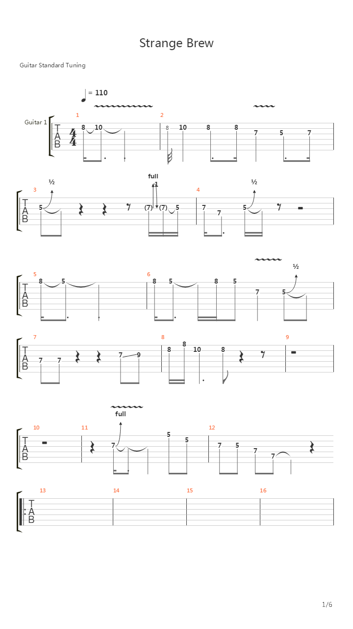 Strange Brew吉他谱