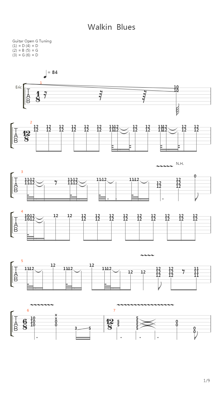 Walkin Blues吉他谱