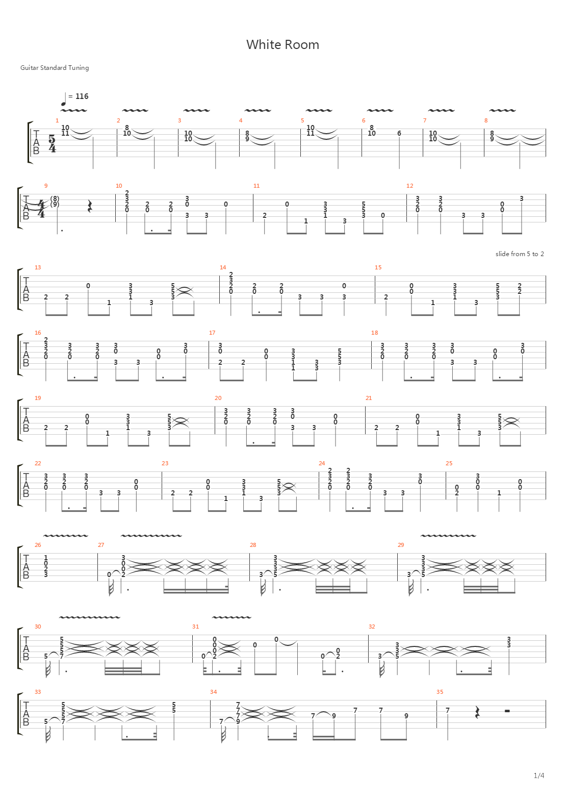 White Room吉他谱