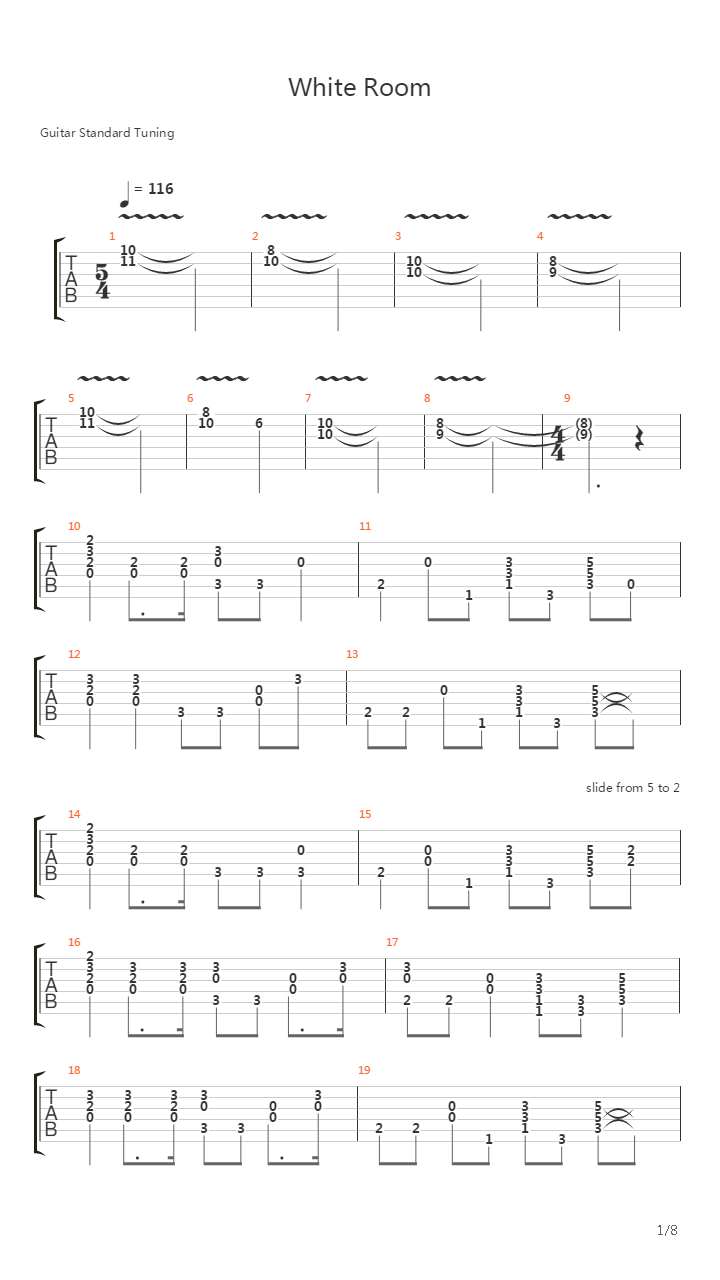 White Room吉他谱