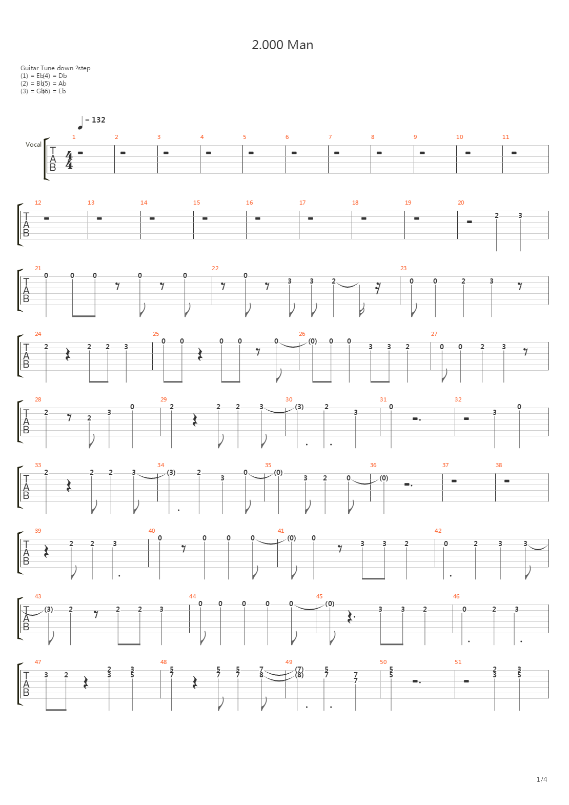 2000 Man吉他谱