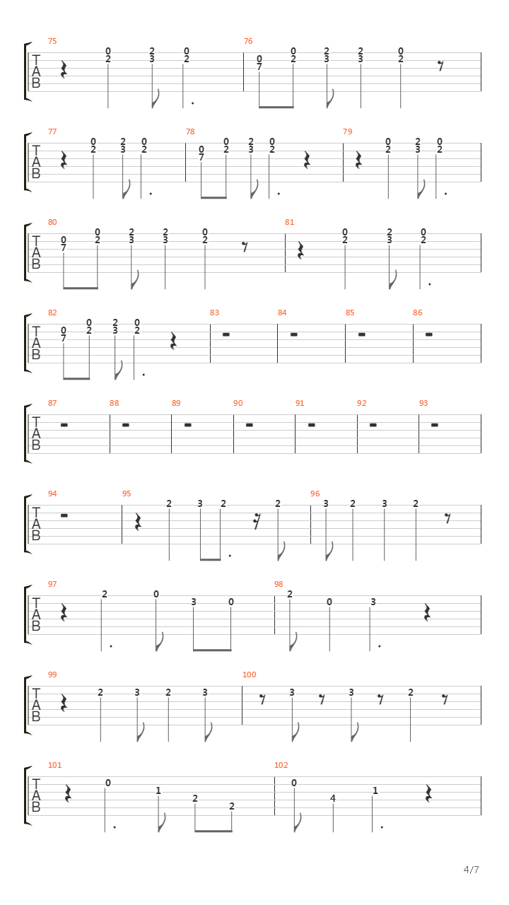 2000 Man吉他谱