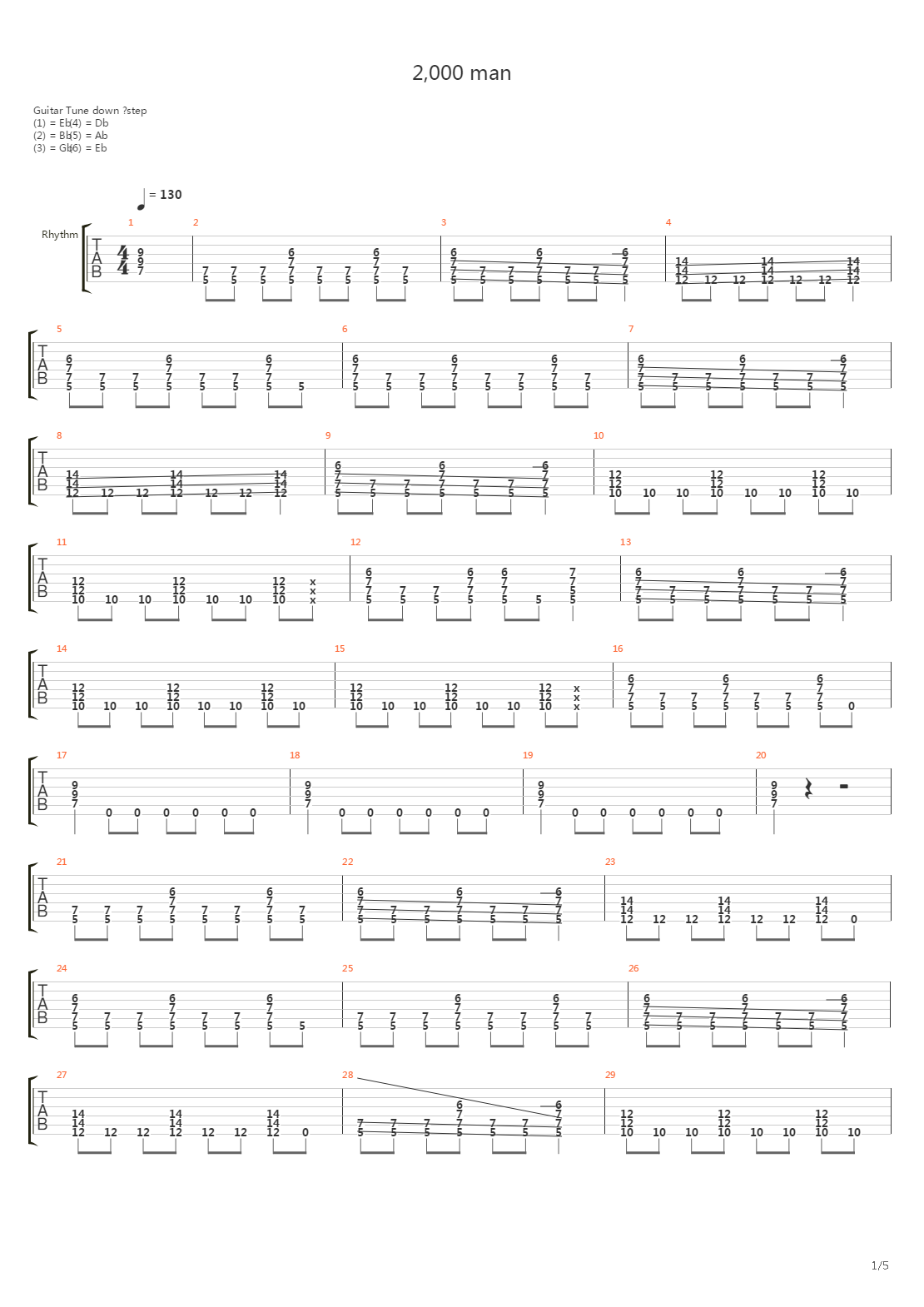 2000 Man吉他谱