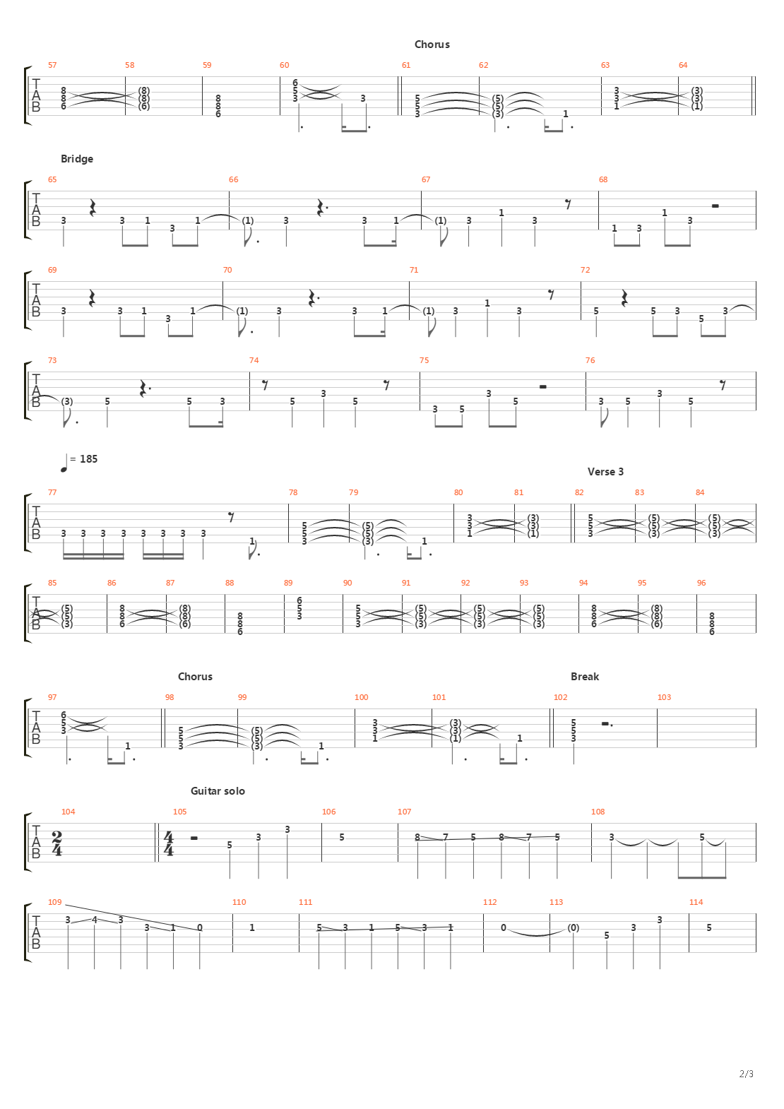 Detroit Rock City吉他谱