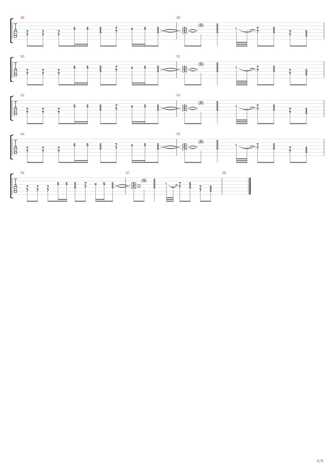 Deuce吉他谱