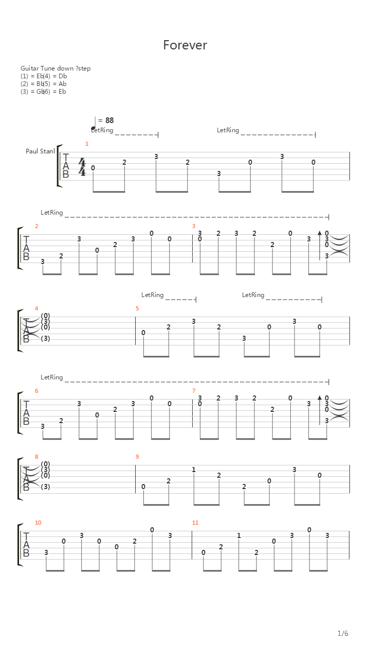Forever吉他谱