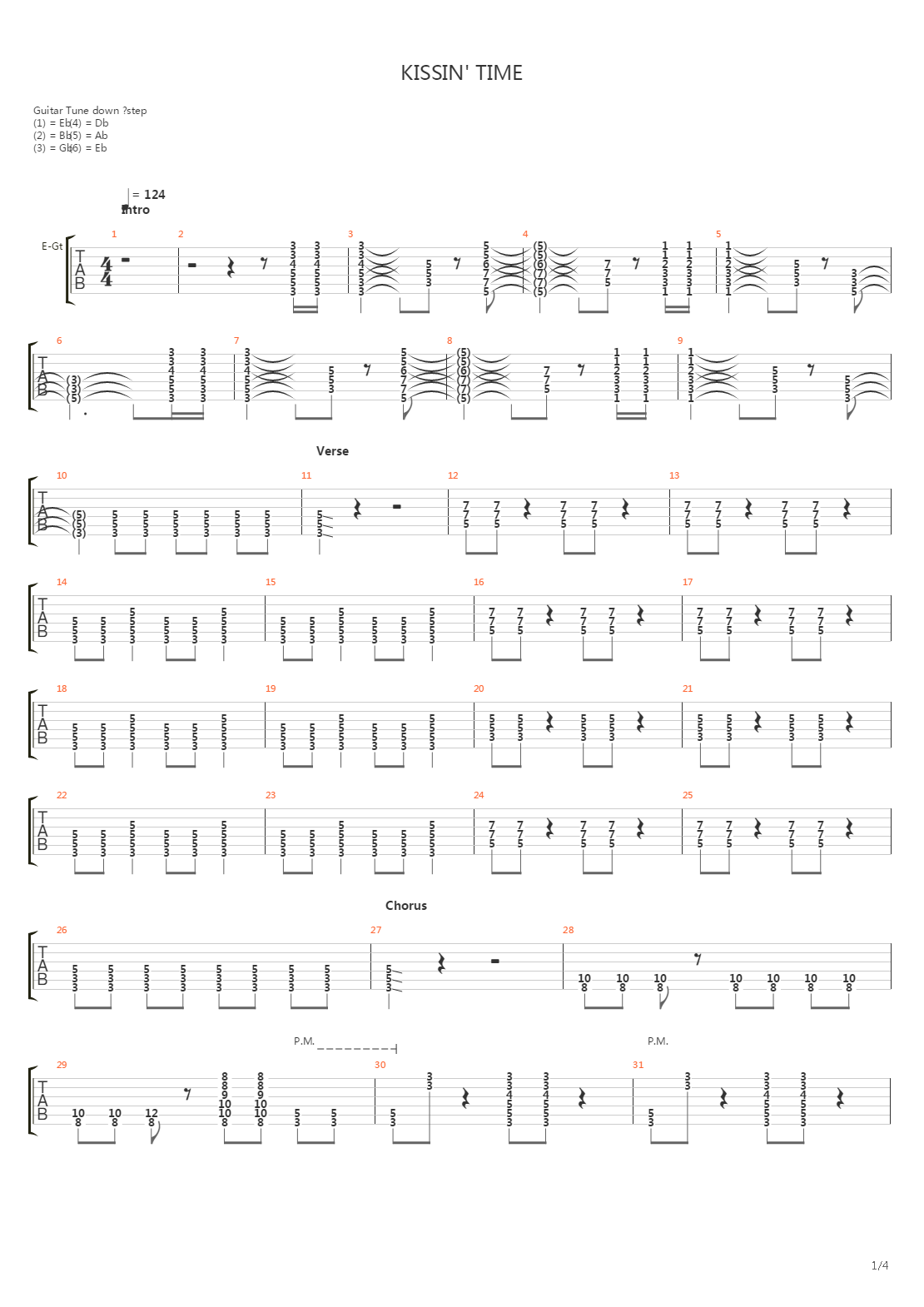 Kissin Time吉他谱