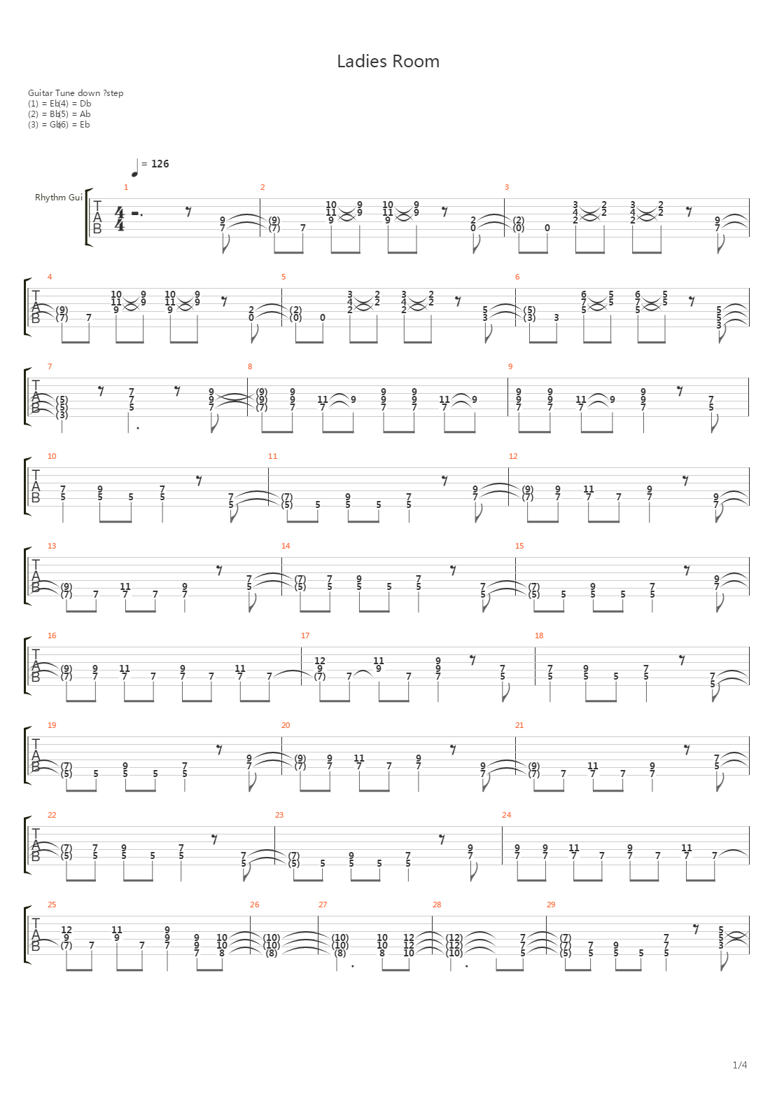 Ladies Room吉他谱