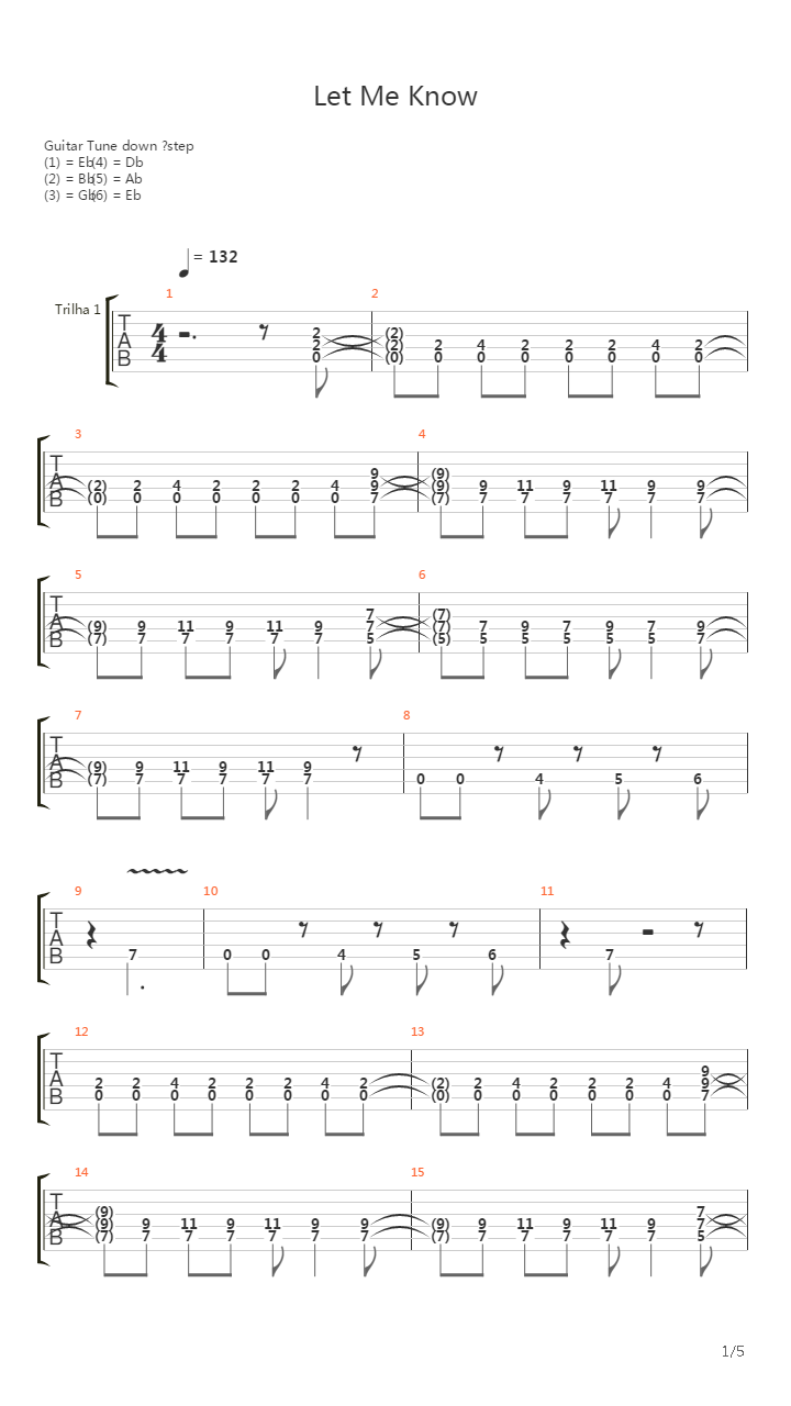 Let Me Know吉他谱