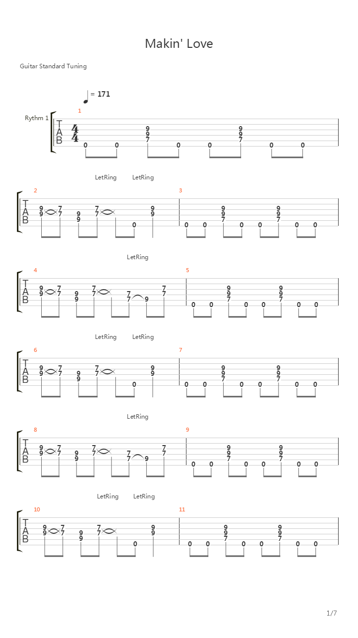 Makin Love吉他谱