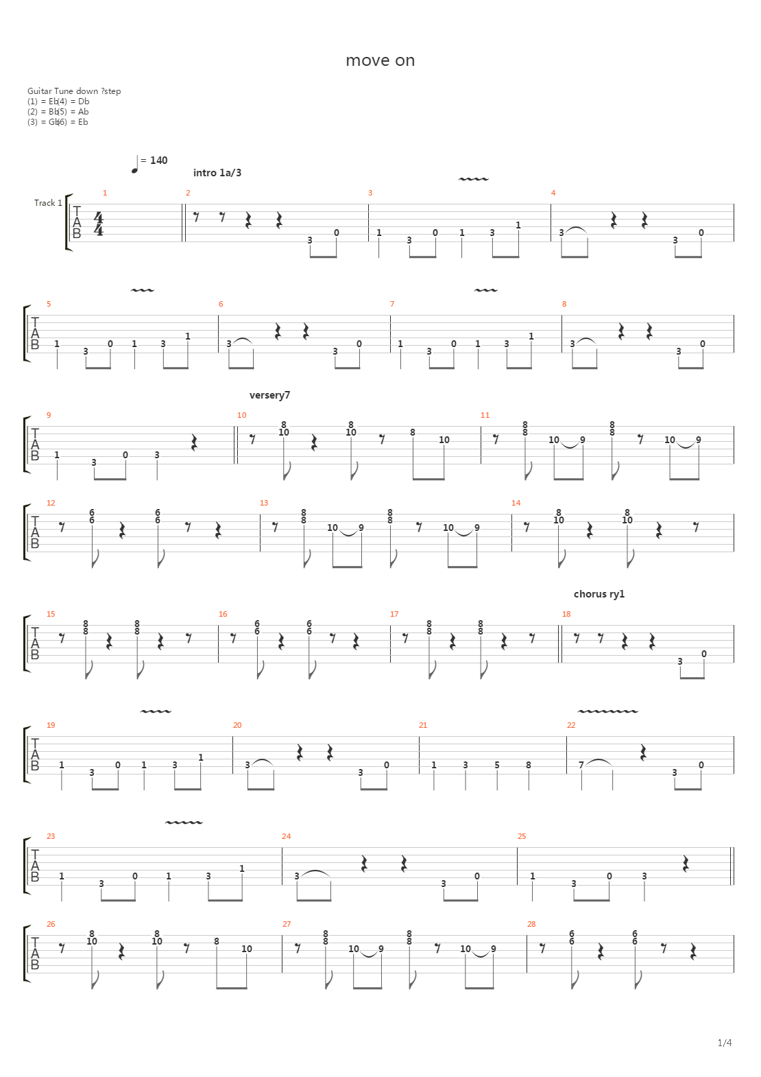 Move On吉他谱