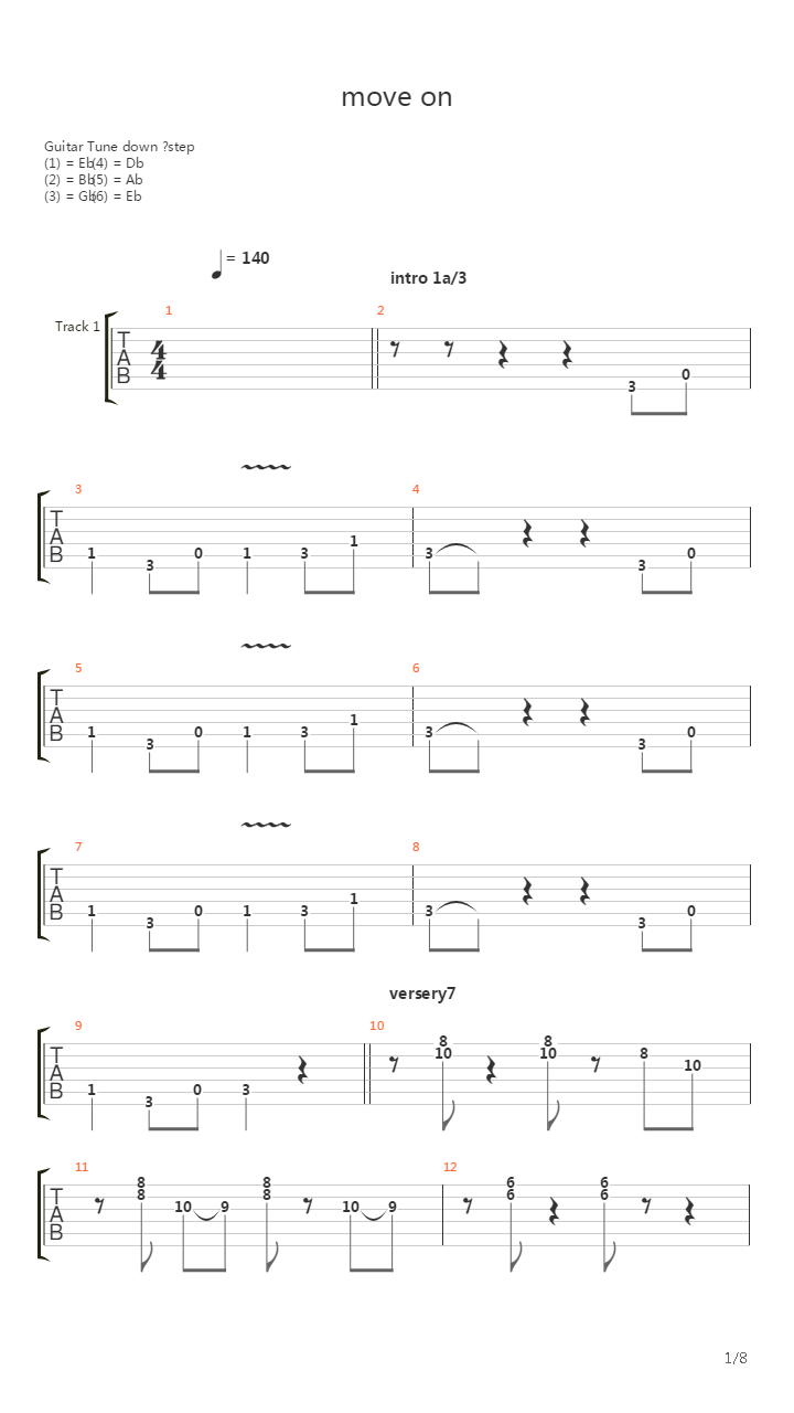 Move On吉他谱