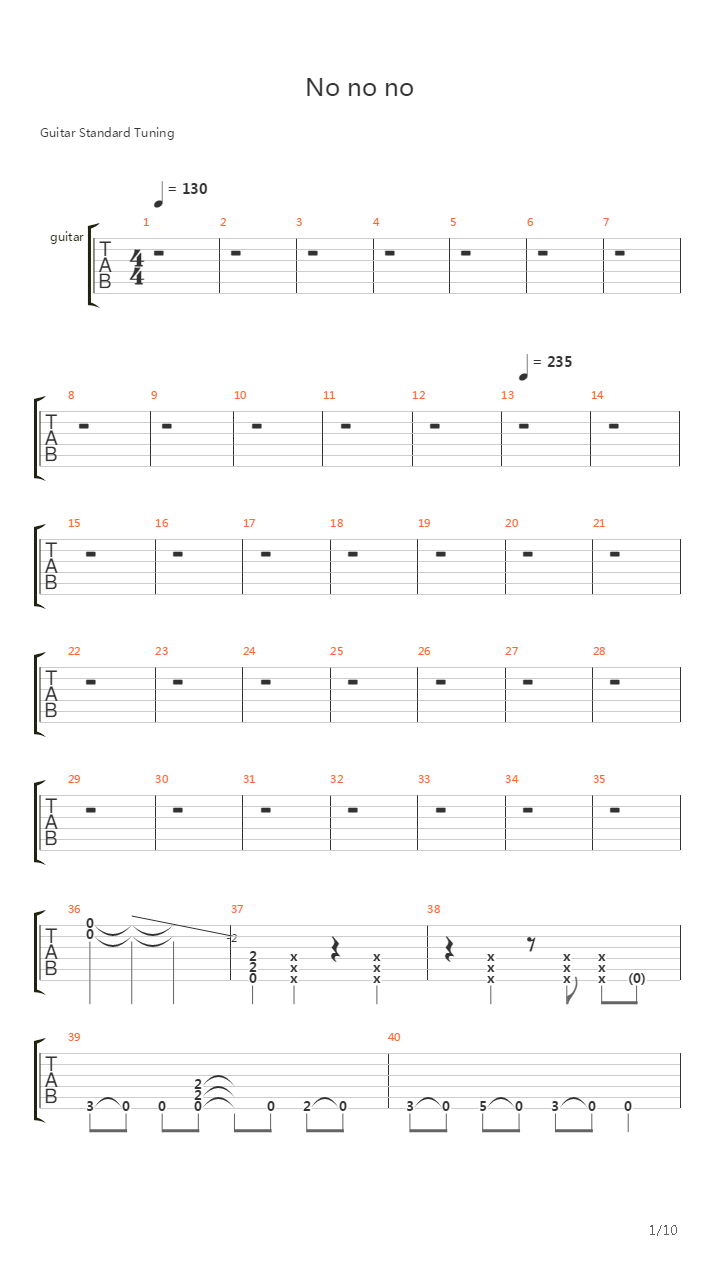 No No No吉他谱