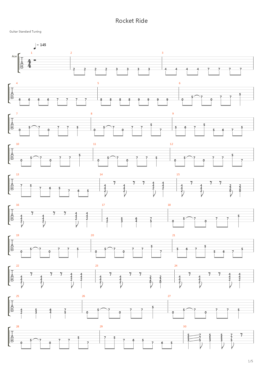 Rocket Ride吉他谱