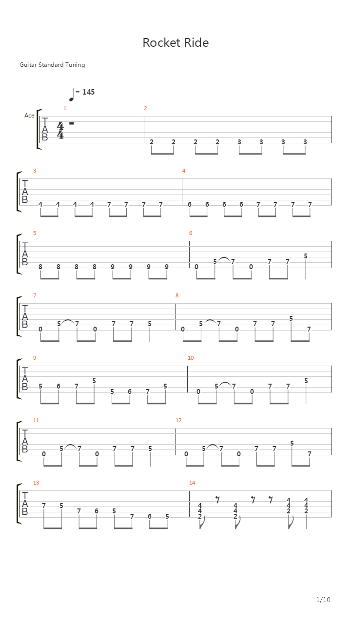 Rocket Ride吉他谱