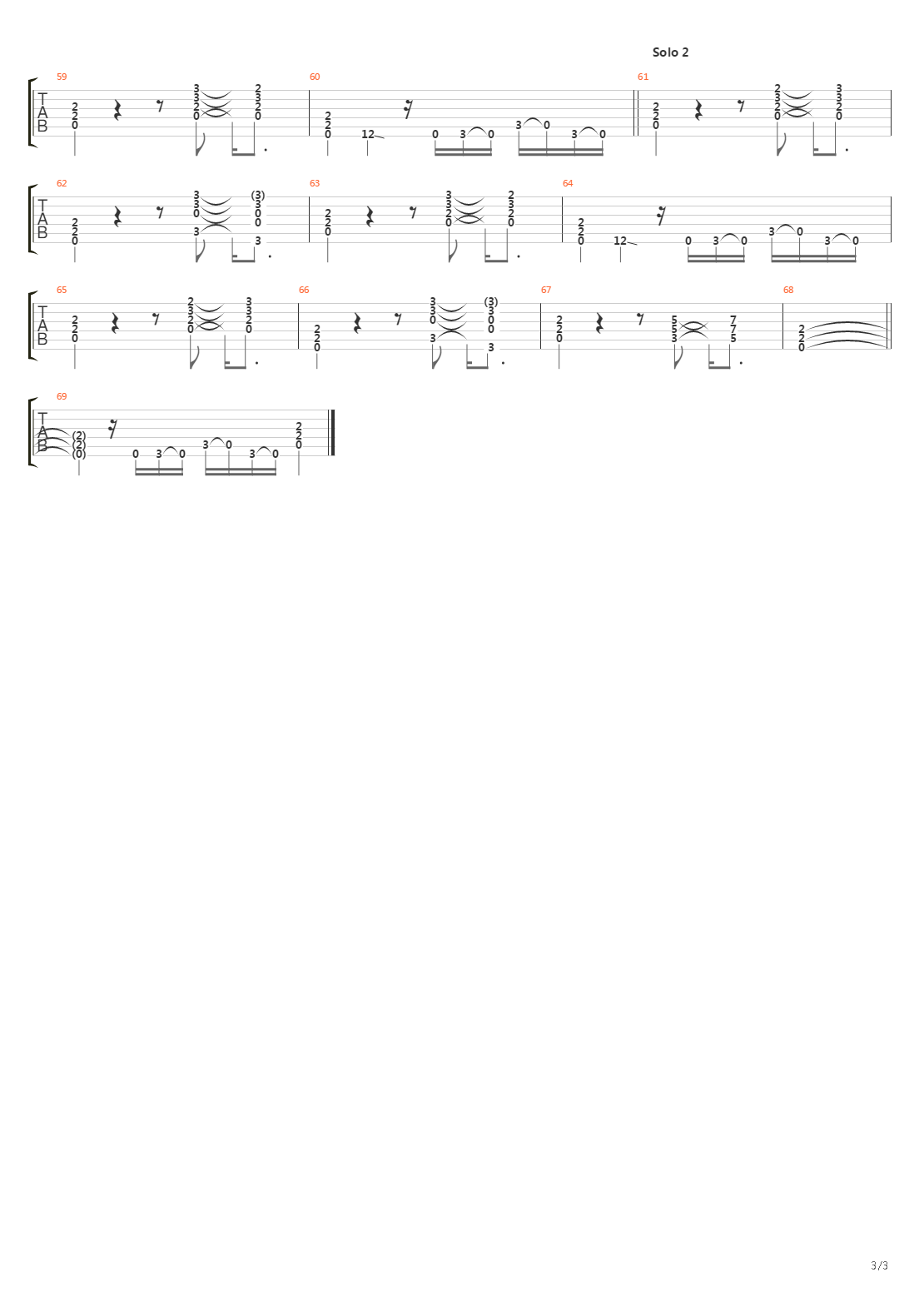 Russian Roulette吉他谱