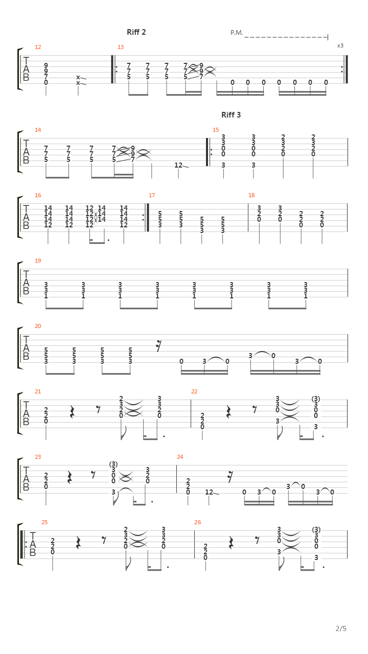 Russian Roulette吉他谱