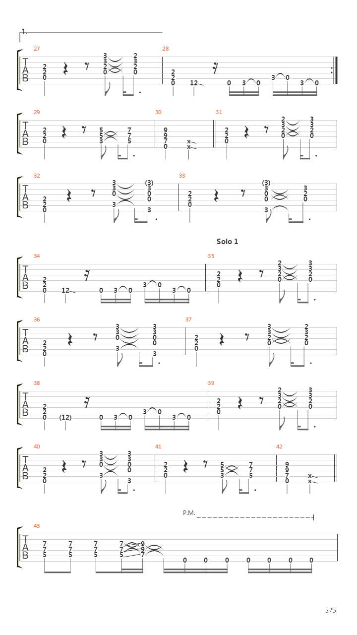 Russian Roulette吉他谱