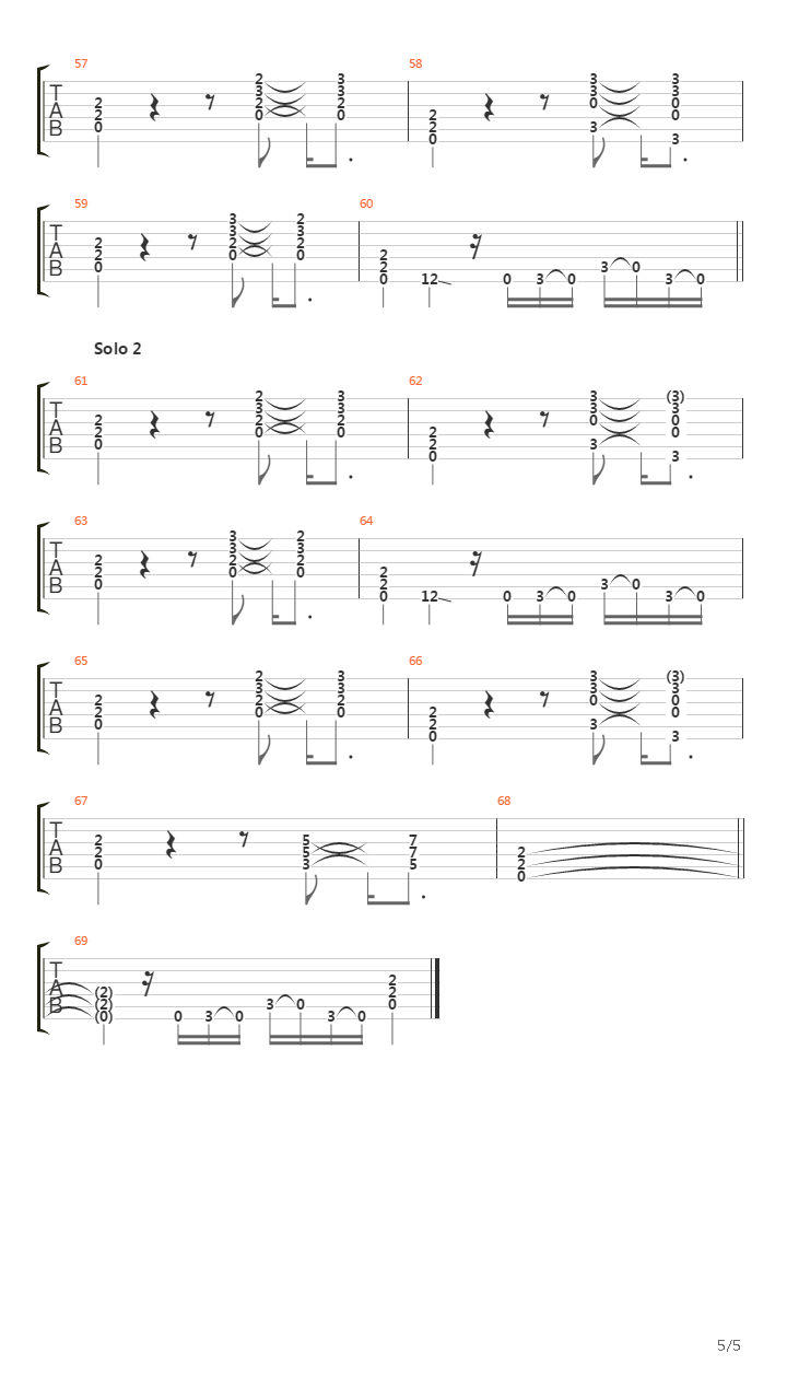 Russian Roulette吉他谱