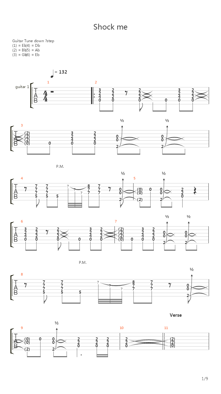 Shock Me吉他谱