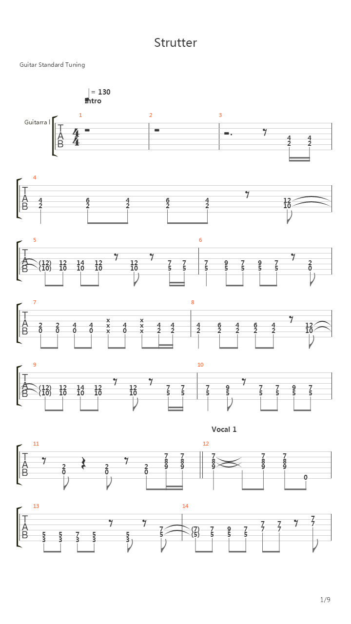 Strutter吉他谱