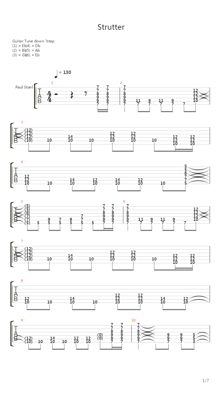 Strutter吉他谱