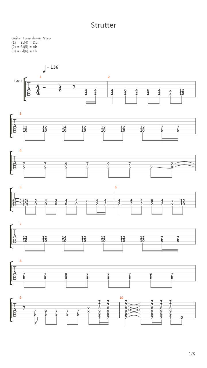 Strutter吉他谱