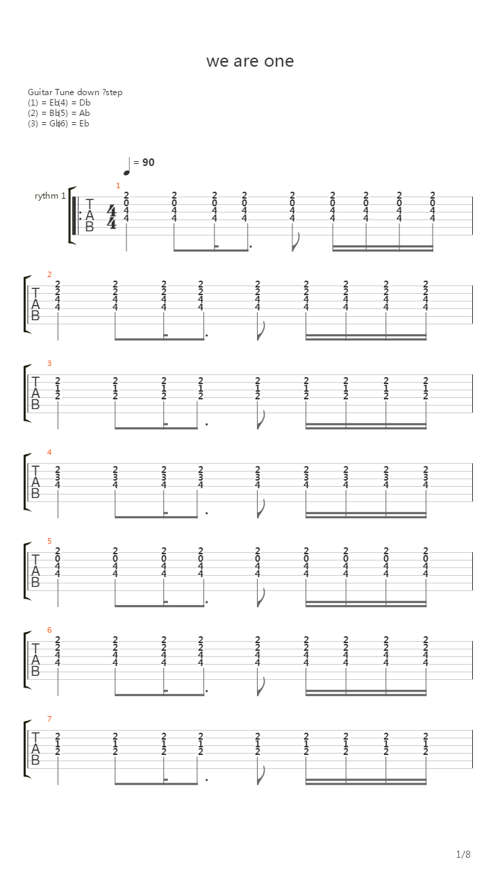 We Are One吉他谱