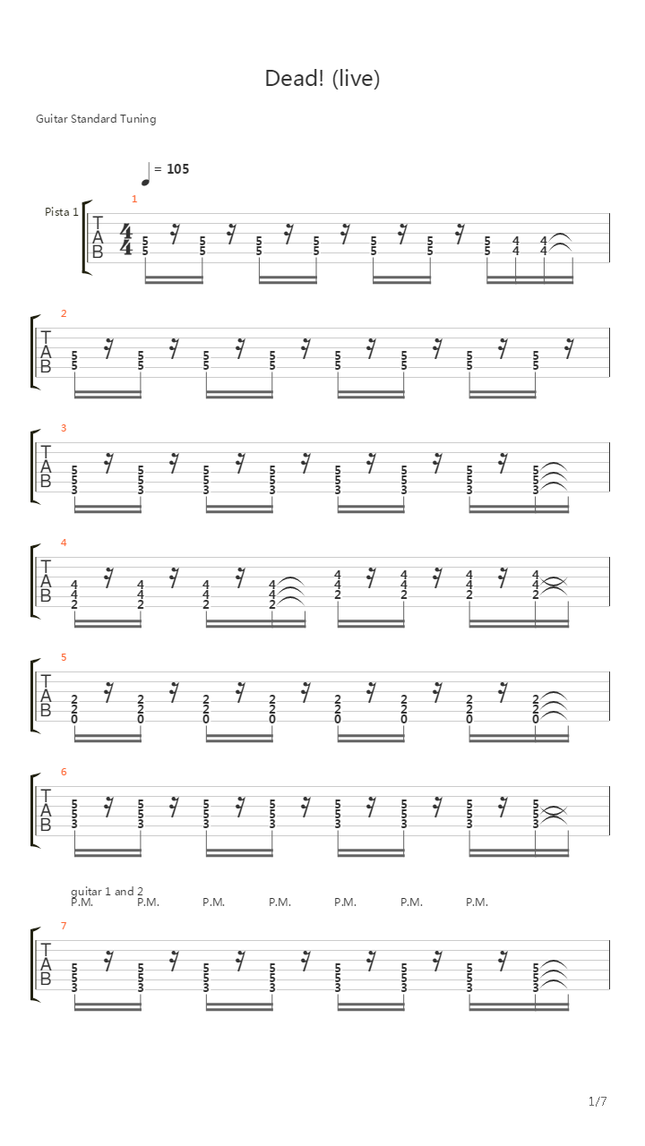 Dead吉他谱
