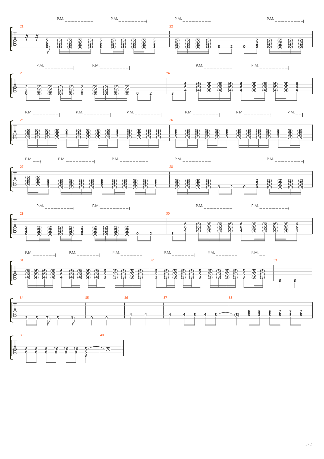 End吉他谱