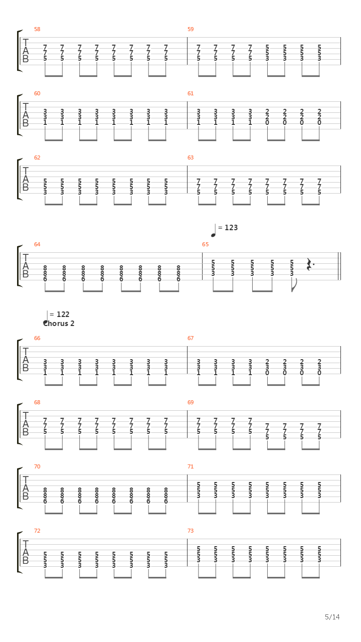 Famous Last Words(10)吉他谱