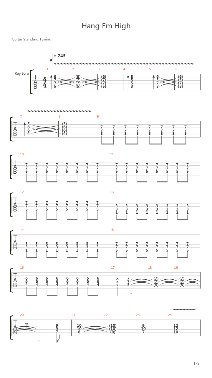 Hang Em High吉他谱