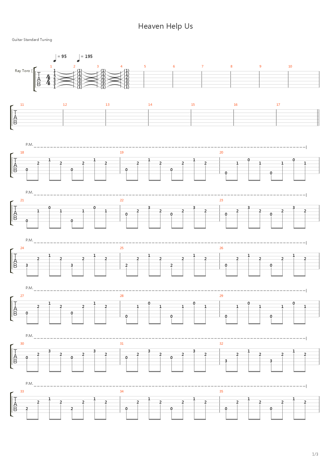 Heaven Help Us吉他谱