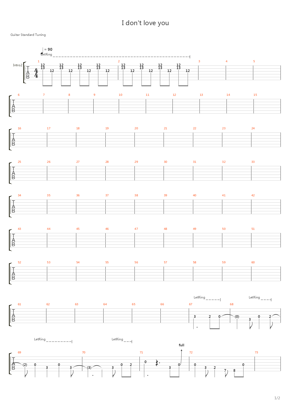 I Dont Love You(11)吉他谱